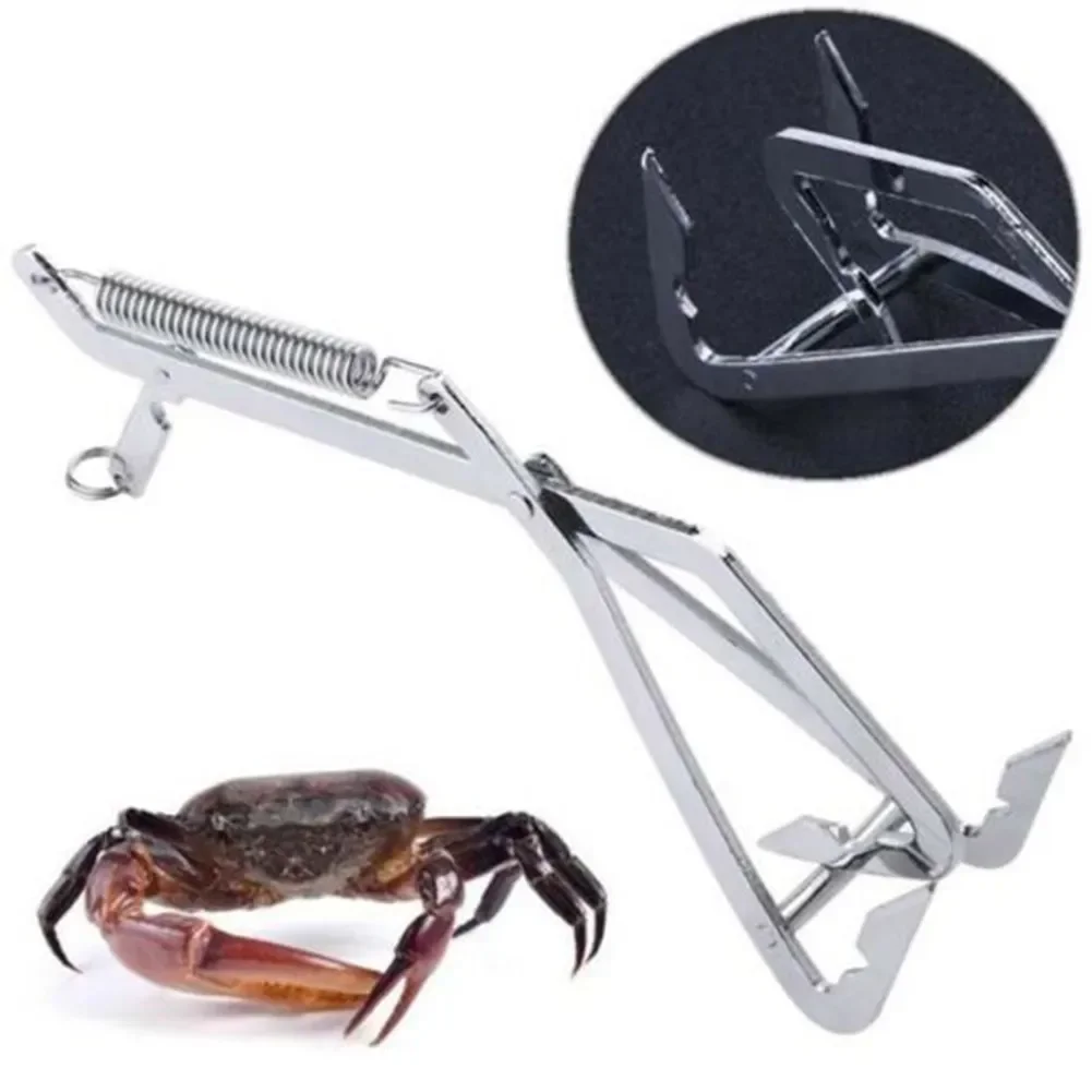 Pike Traps Lures Fishing Trap Stainless 14*5cm Steel Pike Hooks Crab Grabber Grabbing Tool Clamp Fishing Tackle Accessories