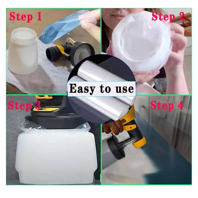 

ABRW-100Pcs Paintspray Bags, Paint Sprayer Parts, Paintspray Cup Liners, Spraygun Cup Liners, Forwagner Paint Sprayer Parts