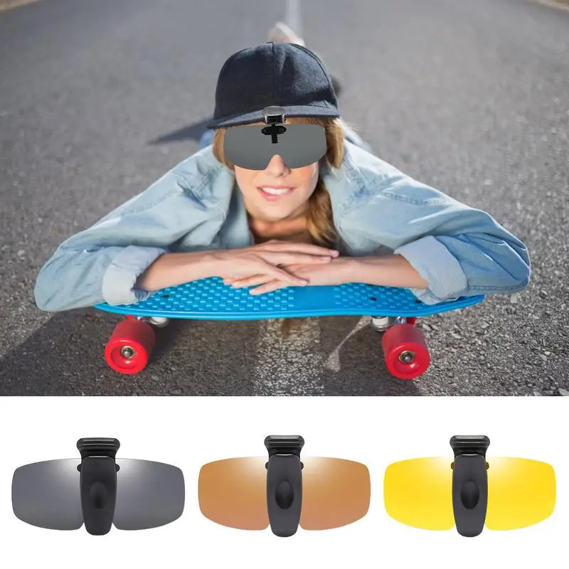 Clip On Sunglasses Over Glasses Vision Polarized Hat Visors Clips Hat Clip On Adjustable Men's Sunglasses For Fishing Golf