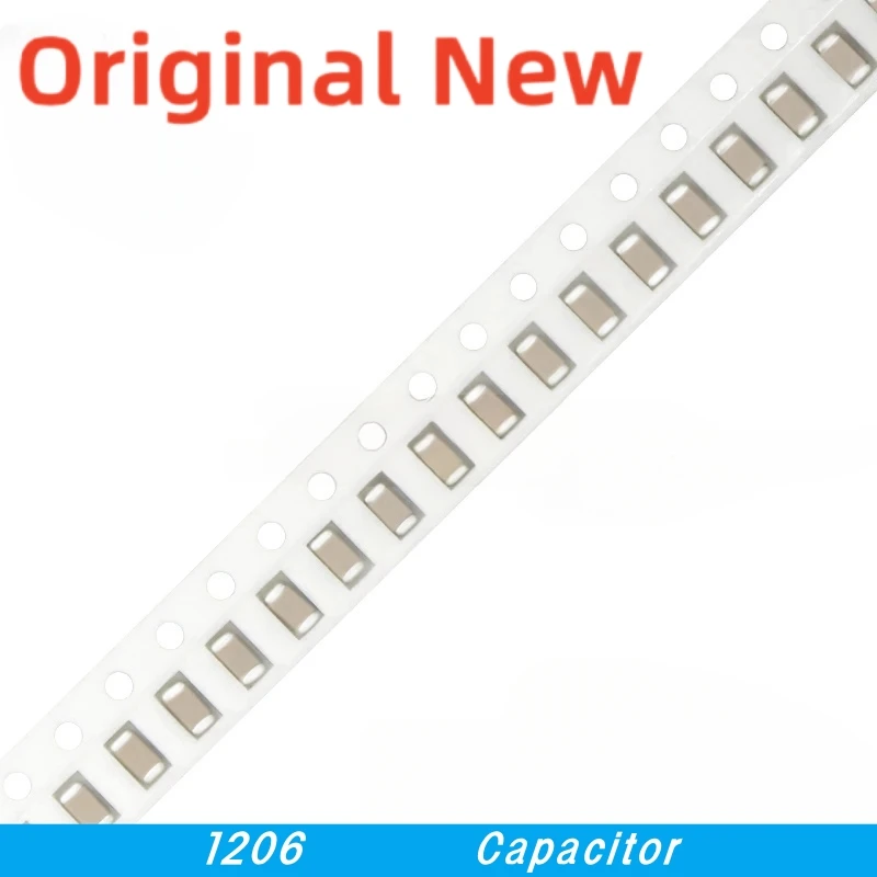 

100pcs 1206 SMD Chip Multilayer Ceramic Capacitor 0.5pF - 100uF 10pF 100pF 1nF 10nF 15nF 100nF 0.1uF 1uF 2.2uF 4.7uF 10uF 47uF