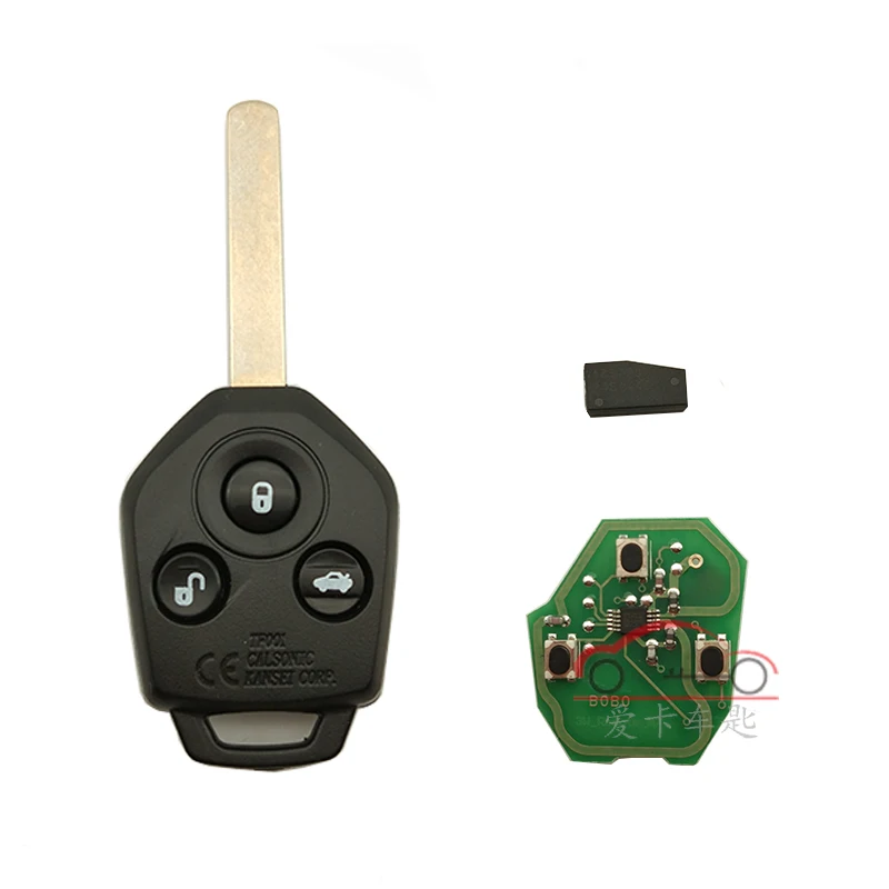 1 Buah untuk Subaru Forester/Outback Straight Board Remote Control Integral Key Chip Car Key