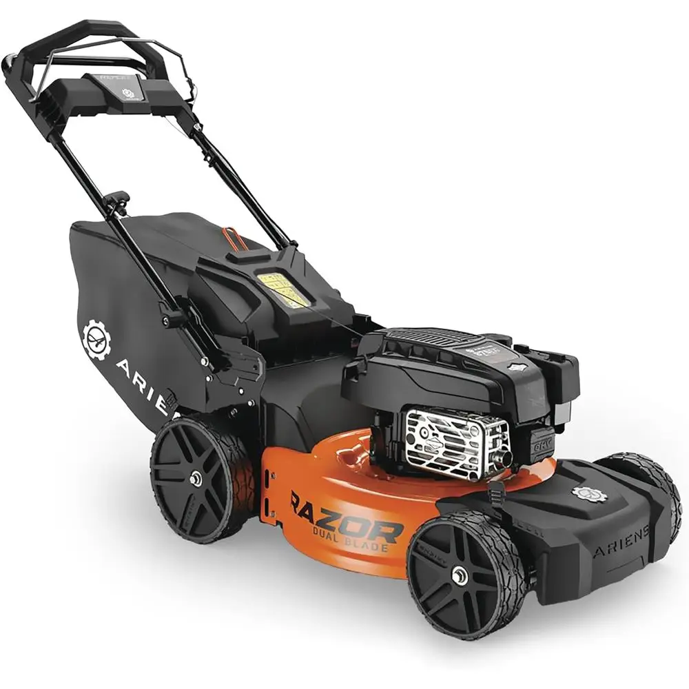 

21 Self-Propelled Lawn Mower: Dual Blades, 7-Position Height, Alloy Steel, Variable Speed