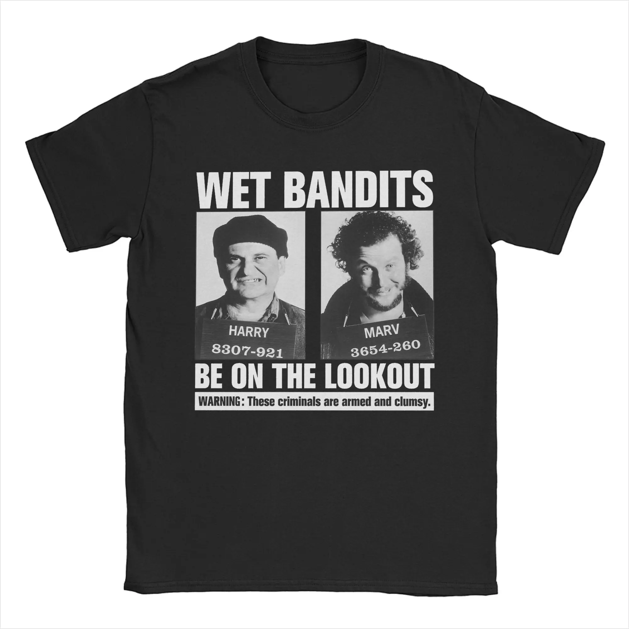 Home Alone Wet Bandits T-Shirt for Men  Vintage Pure Cotton Tee Shirt Crew Neck Short Sleeve T Shirt Printed Tops