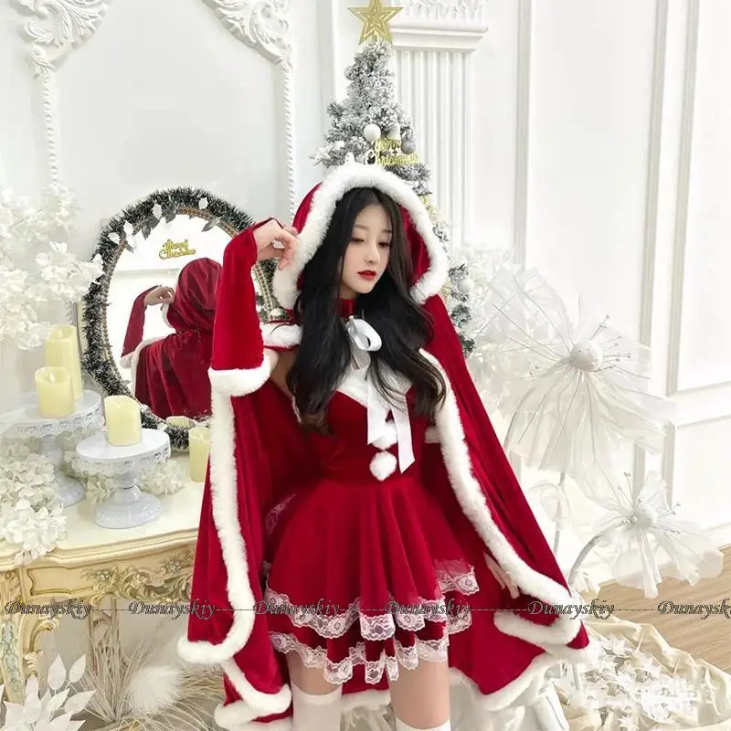 

Cosplay Halloween Sexy Cape Queen Cape Christmas Dress Dress Red Cape Christmas Bunny Girl Women Suit