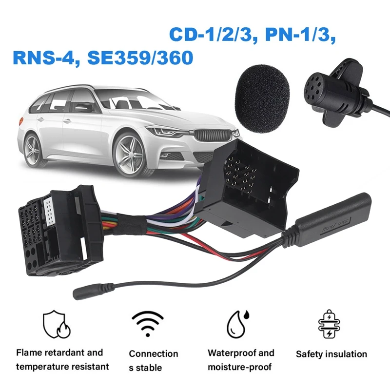 Dispositivo de música y Audio para Radio de coche, adaptador auxiliar manos libres con Bluetooth 5,0, RCD510 300 + 310, RCD210, para Volkswagen y Skoda