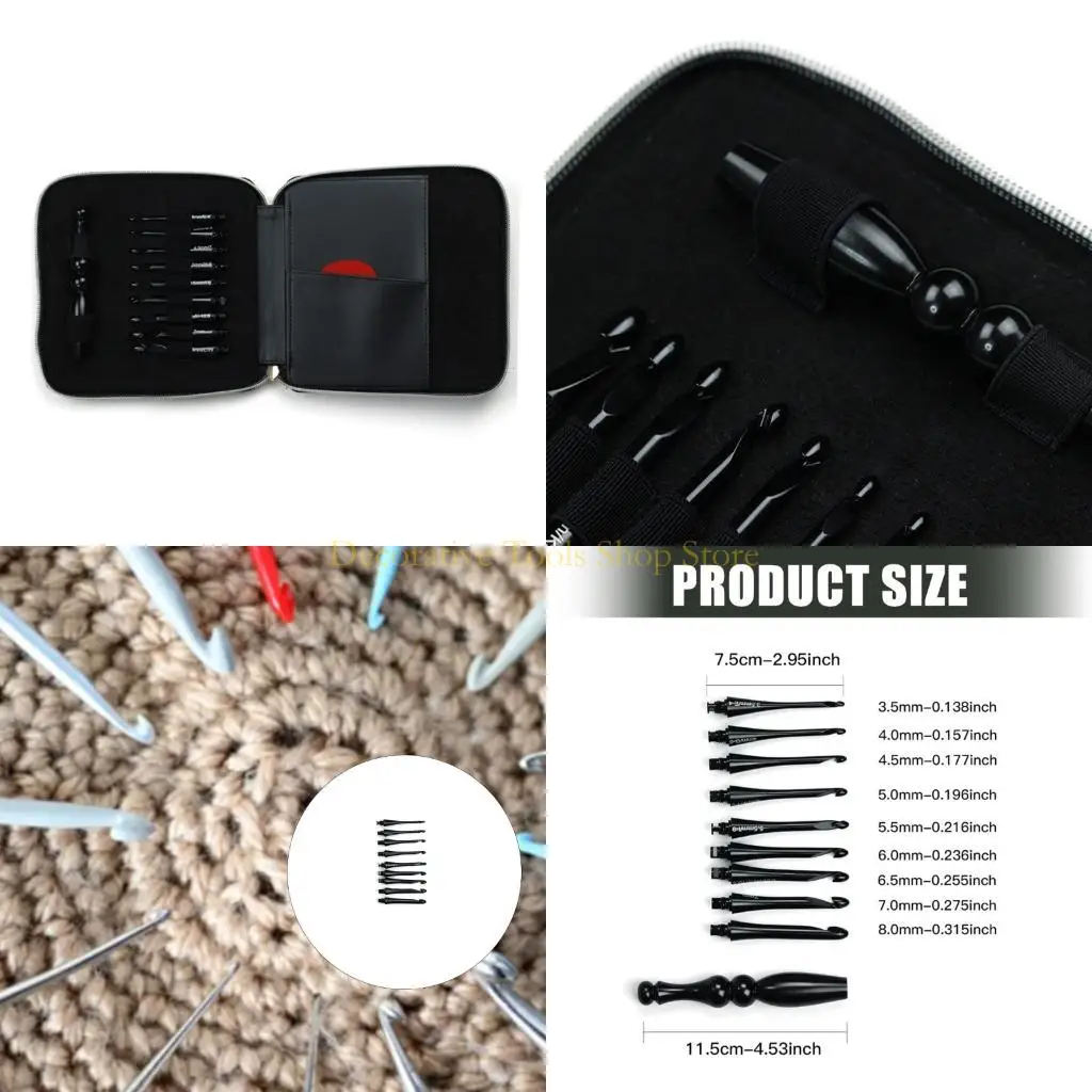 

QX2E Ergonomic Crochet Hook Collection With Aluminum Hooks And Storage Solution