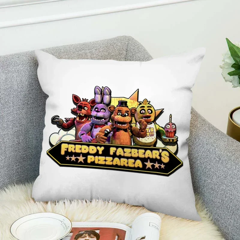 F-freddy Five Nights Decorative Pillowcases for Pillows Game Pillowcase 40*40 Anime Sofa Cushion Cover 45x45cm Short Plush 45*45