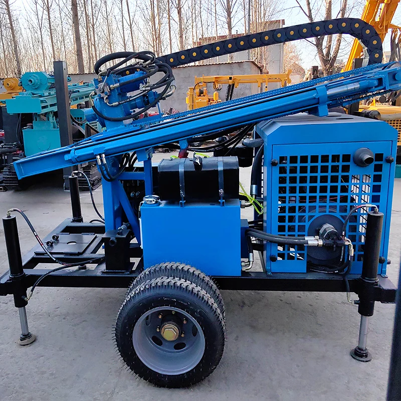 

Customized 300m Diesel Deep Well Water Well Drilling Rig Best-selling Rotary Wheeled Hydraulic Drill Equipment