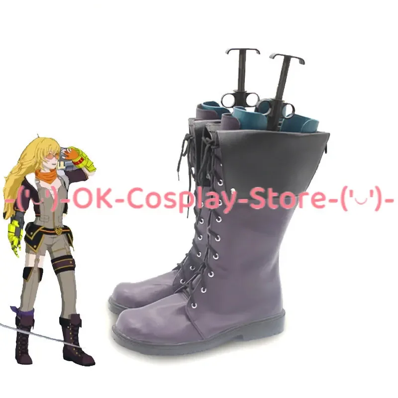 Yang Xiao Long Cosplay PU Leather Shoes Anime Game Roleplay Props Halloween Christmas Boots Custom Made