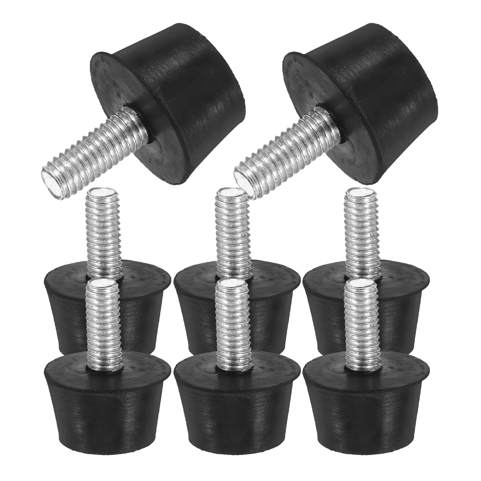 

8 Pcs Screwed Foot Pad Furniture Chair Leveling Feet Table Legs Levelers Heavy Duty Bottom Rubber Workbench