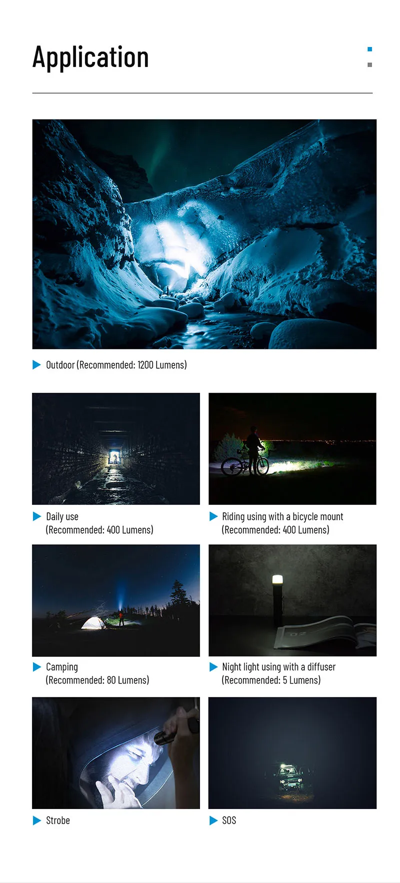 WUBEN C3 Tragbare Outdoor-Taschenlampe, 1200 Lumen, Typ C, wiederaufladbar, EDC, wasserdicht, mit 18650-Akku, für Camping, Jagd – Detail 8