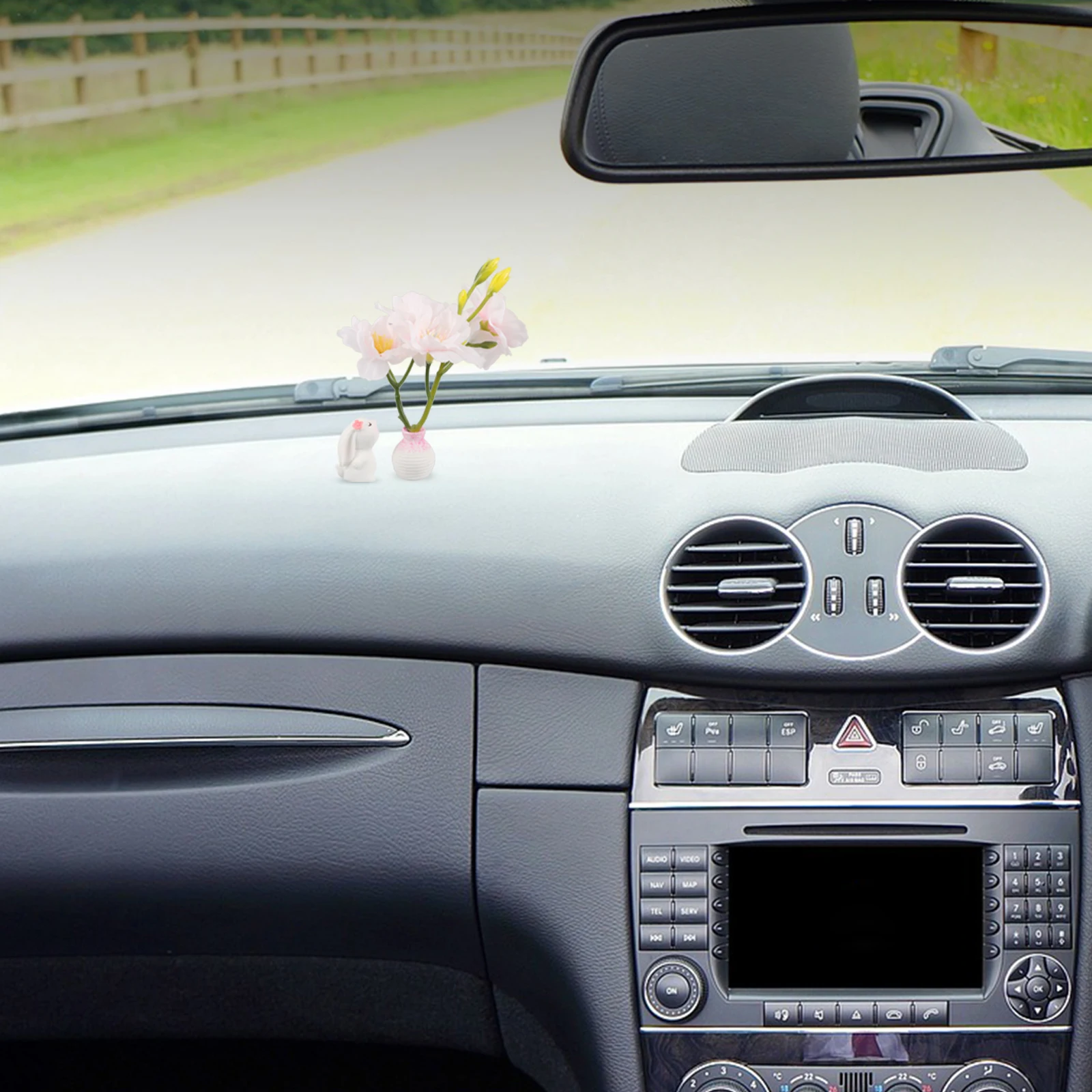 

Creative Car Dashboard Decorations Mini Flower Pot Artificial Plants For Women Cute Accessories Interior Ornament Vase Faux