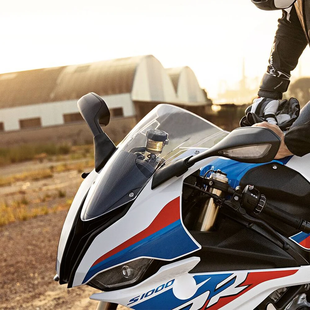قطع غيار الدراجات النارية فقاعة مزدوجة الزجاج الأمامي الزجاج الأمامي درع الرياح منحرف لسيارات BMW S1000RR S1000 RR 2019 2020 2021 2022