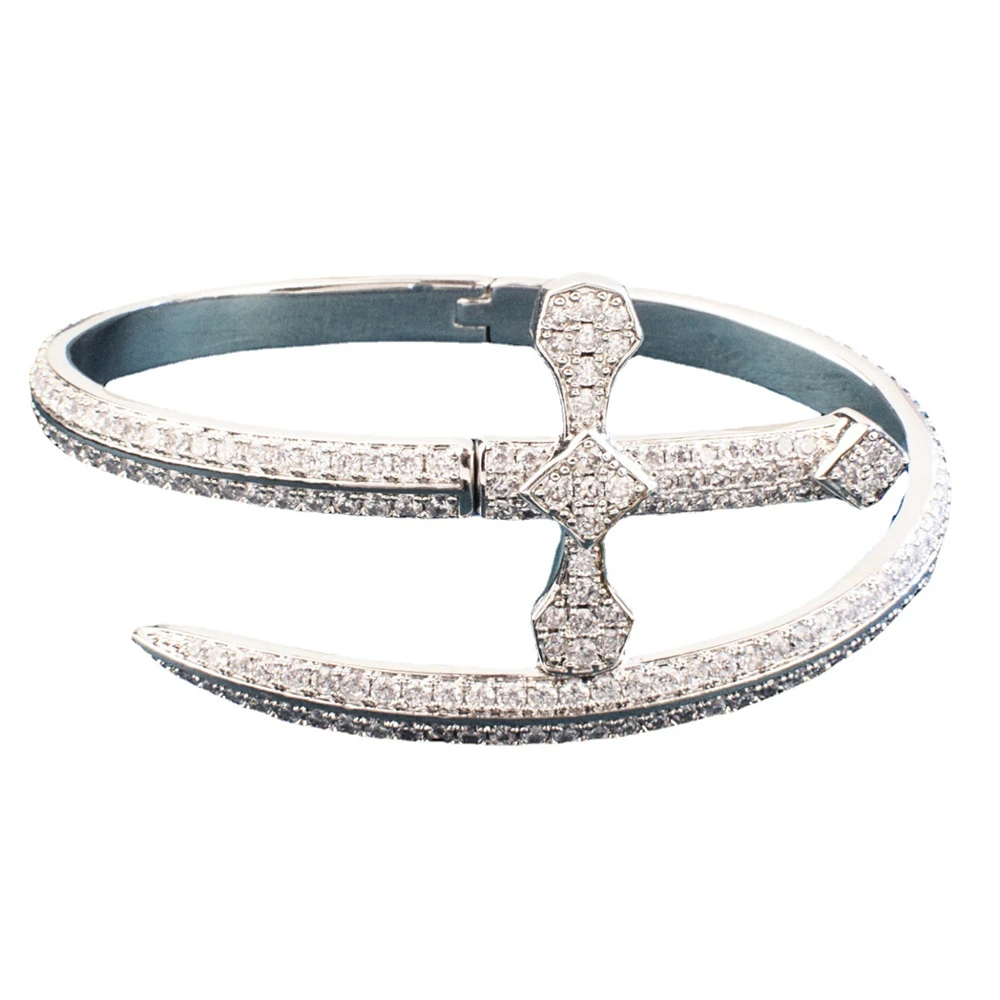 الأكثر مبيعا جديد وصول الهيب هوب الزركون مطعمة سيف العدالة النحاس سوار العصرية مجوهرات متعددة الاستخدامات #2