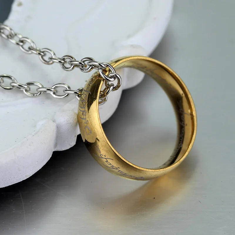 Ring, ring, necklace, stainless steel fashion accessory, hanging accessory, men's versatile clothing accessory
