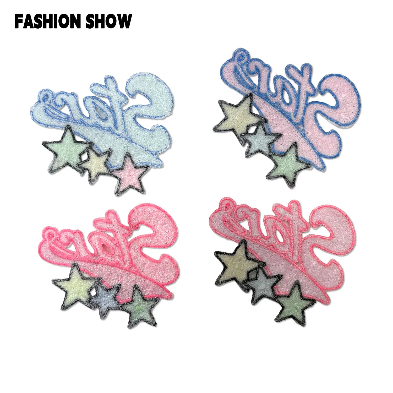 Letter Star Sequin Embroidery Patch, Iron-On or Hand-Sewn Fabric Patch, Decorative Accessory for Sweatshirts, T-Shirts, Sweaters, and Hats