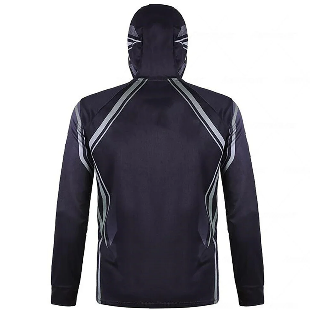 Ropa de pesca de secado rápido con protección solar, 2 camisetas de pesca ligeras Anti-UV, sudaderas con capucha para hombres