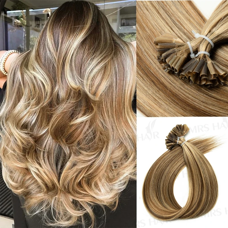 

Наращивание волос U-образными кератиновыми коннекторами 12-20 дюймов, натуральные человеческие волосы, горячее кератиновое наращивание, U-образные коннекторы для женщин