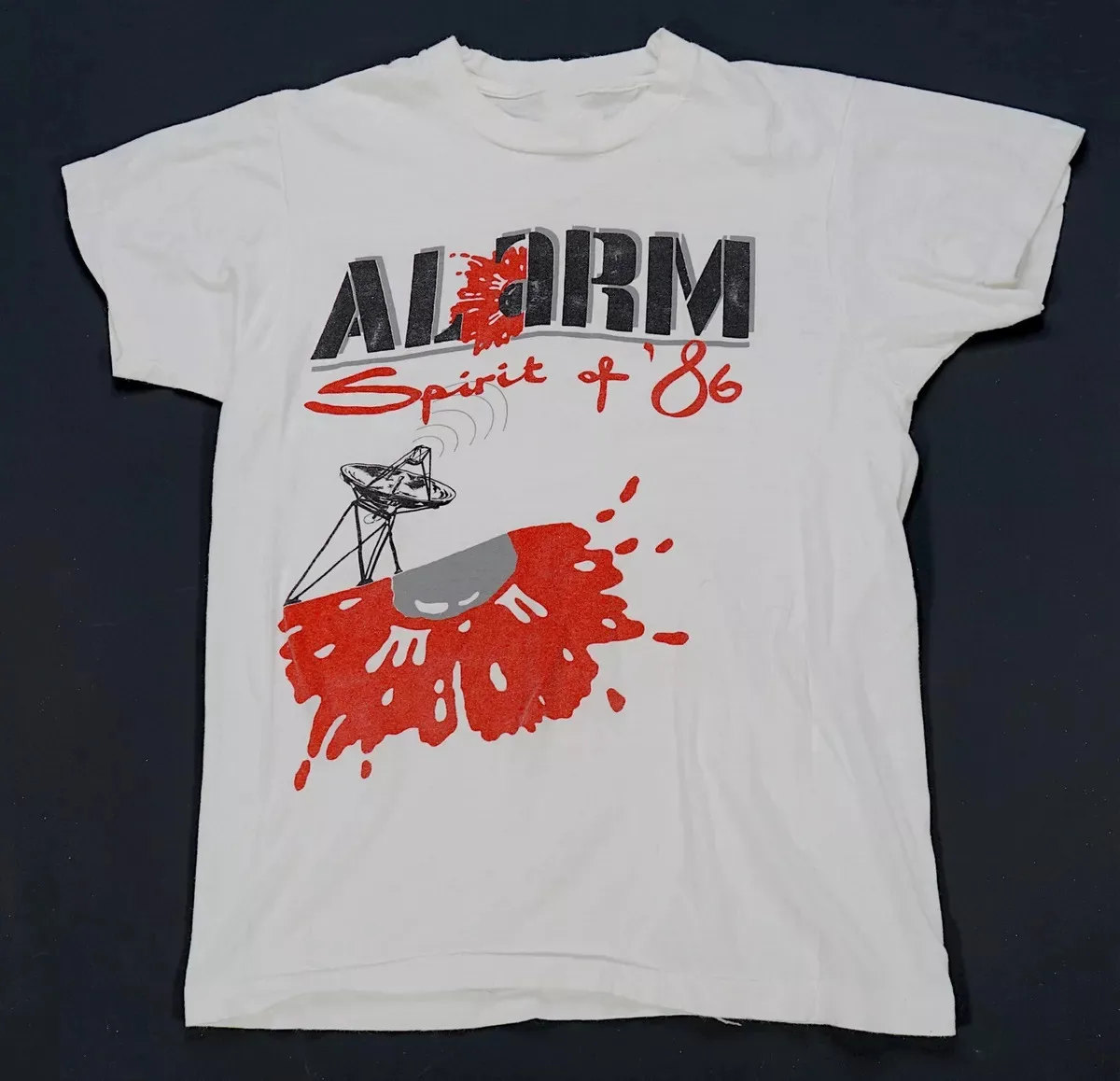 

Vtg The Alarm Spirit of 1986 Tour Cotton White Full Size T Shirt