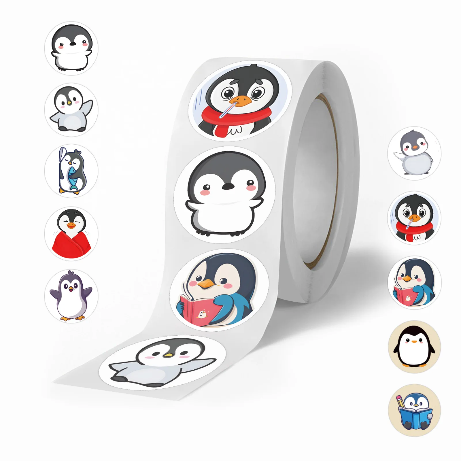 100-500pcs Cartoon Penguin Stickers For Kid Funny Decal Toy Gift DIY Decoration Label Cute Animal Label Stationery Sticker