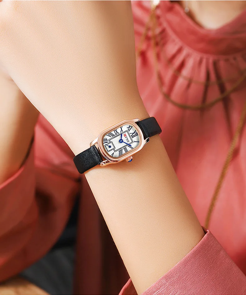 OFNS حار بيع كوارتز ساعة البيضاوي الهاتفي الروماني مقياس للماء السيدات قسط محكم كوارتز ساعة #3