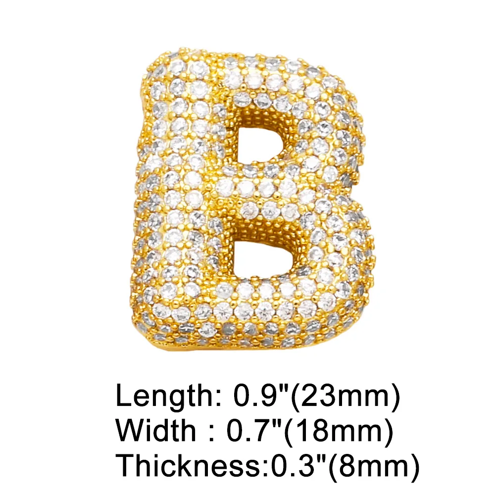 OCESRIO Mini Crystal 26 Letter Pendant for Necklace Copper Gold Plated Alphabet Initial Name Jewelry Making Component pdtb442