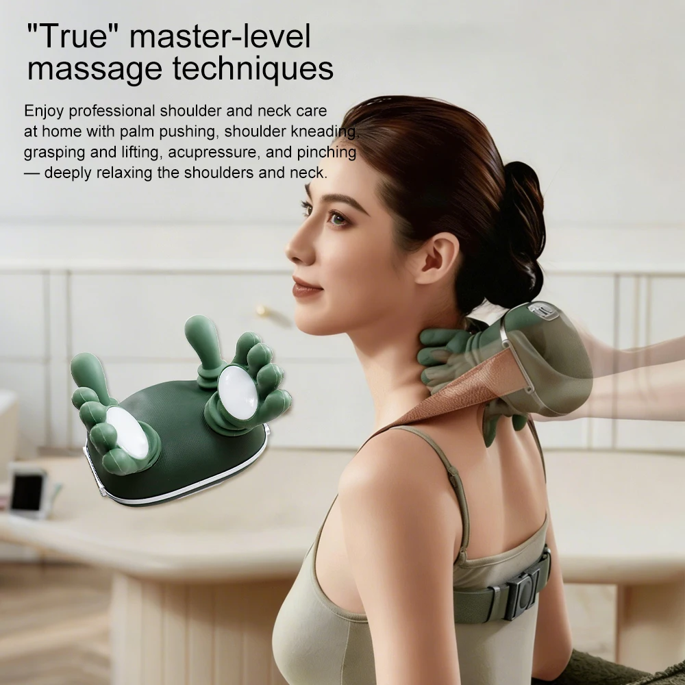 Bionic Neck Shoulder Massager N7 Neck Cervical Trapezius Kneading Massage Relax Rechargeable Acupressure Body Massager