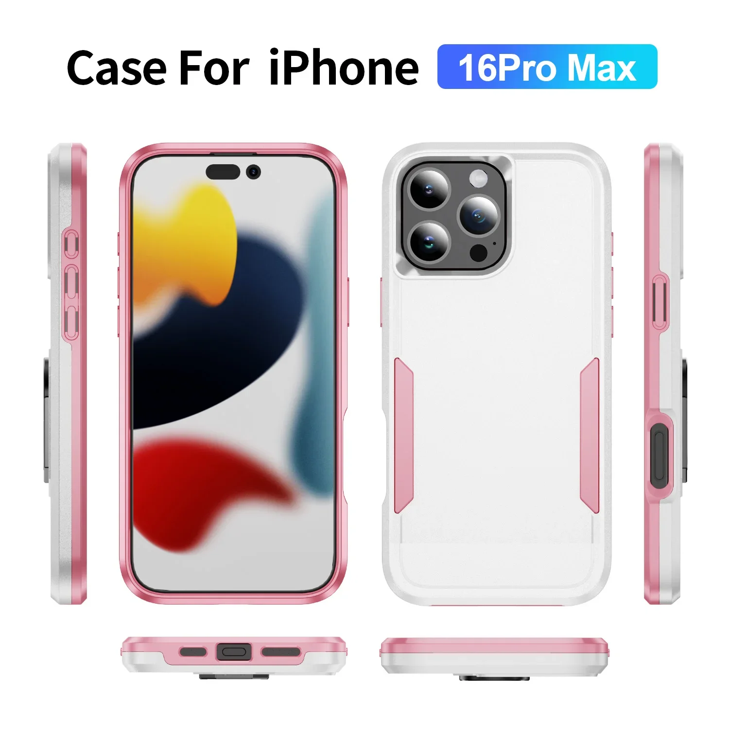 OTT-Box Robuste Defender-Hülle für iPhone 17 Pro Max Air 16 15 14 Plus 13 12 für MagSafe Hybrid Dual Layer Armor Protect Cover – Detail 5
