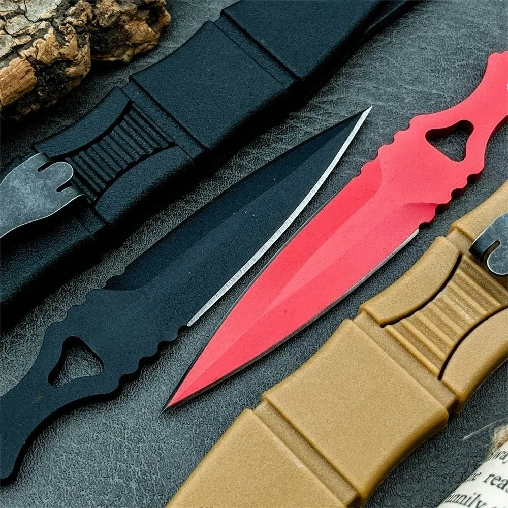 Tragbares Full-Tang-Taschenwerkzeug, robuste 440C Feststehende Klinge mit Scheide, multifunktionales Design, geeignet für Camping und Outdoor-Aktivitäten – Detail 4