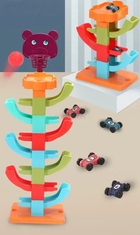 Ball toys, puzzle, fun track, sliding ball tower, rotating, folding, and early childhood education children's toys