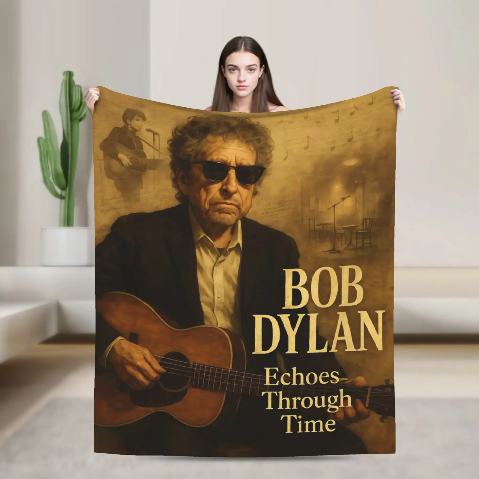 Super Soft Bob Dylan Singer Throw Blanket Premium Fleece Flannel Lightweight  Bed Blanket Cozy Plush Blankets All Season Use