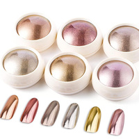 6Jars Chrome Nail Powder Metallic Mirror Effect Holographic Aurora Chameleon Pigment for Nail Gel Polish Mermaid Unicorn Powder