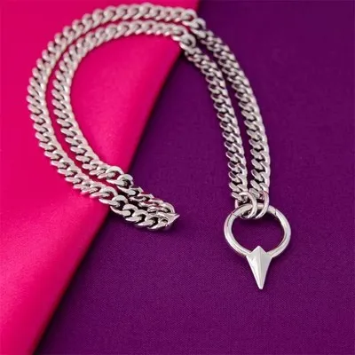 LOL League of Legends Heart Steel Pendant Necklace Let Me Steel Cos Game Peripheral Necklace Anime