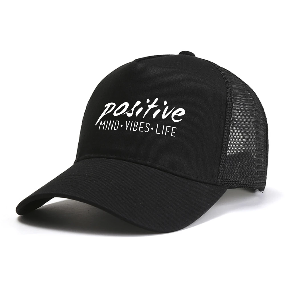 Positive Mind Vibes Life baseball cap men Women casual adjustable mesh breathable Snapback hat