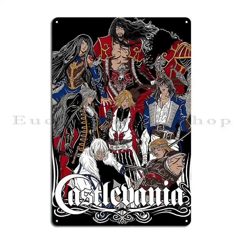 Castlevania Metal Plaque Poster Vintage Plaques Wall Mural Club Designs Castlevania Funny Game Tin Sign Poster