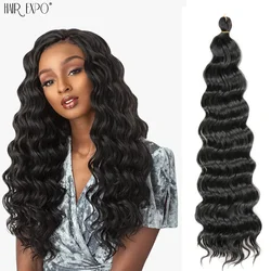 Tresses synthétiques ondulées au crochet, extensions de cheveux, boucles afro, 24 pouces