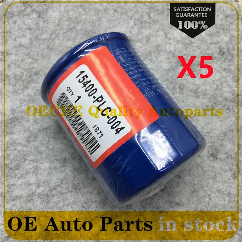 15400-PLC-004 15400-RBA-F01 15400-RTA-003 5X High Quality Replacement Oil Filter For Honda Accord Civic Acura ILX MDX RDX