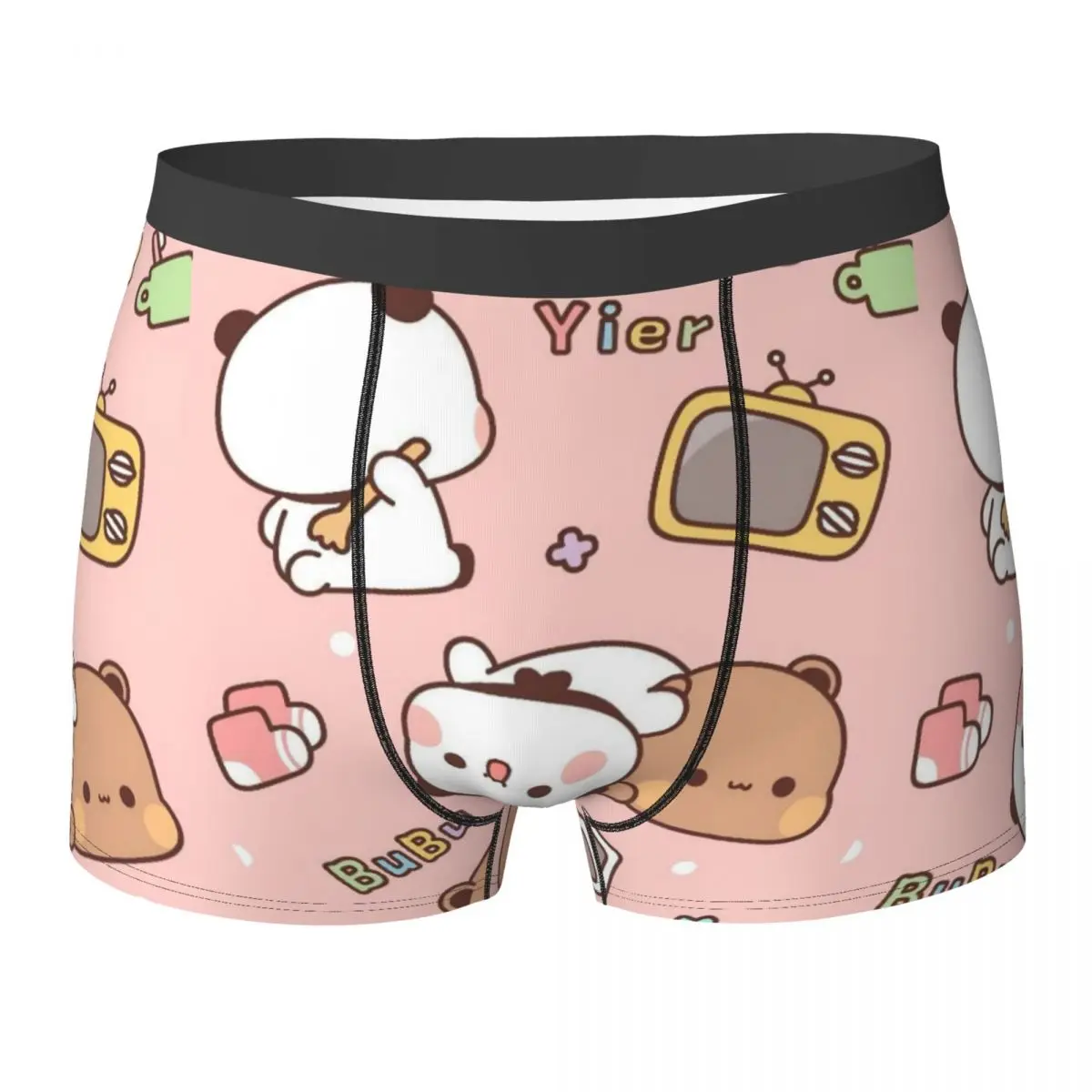 

Bubu Dudu, нижнее белье с милым мультяшным медведем, мужские трусы-боксеры с пандой, мягкий багажник, модные сублимационные трусы больших размеров