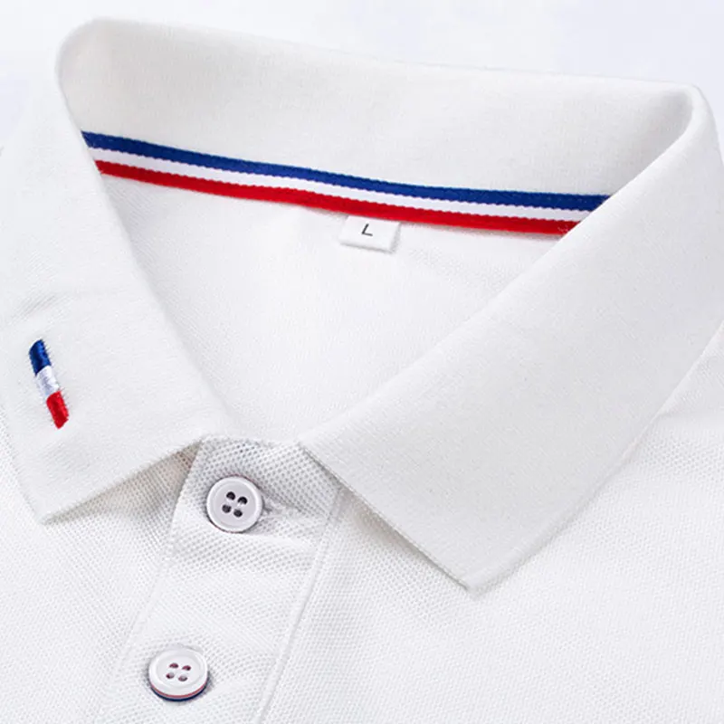 2023 New Fashion White High Quality Embroidery Casual Social Collar Short Sleeve T-Shirt Golf Polo Men\'s Summer POLO Shirt Top