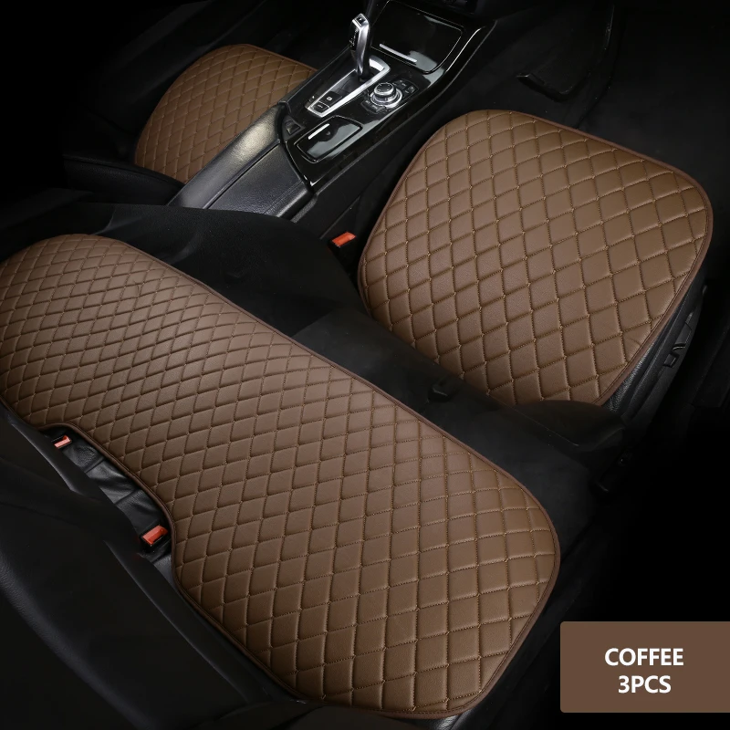 PU Leather Car Seat Cover Universal Seat Covers Protection Auto Seats Cushion Mat Pad Four Season Vehicle Goods