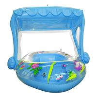 Baby Float Floating Pool Ring Inflatable Swim Trainer With Canopy For Toddler Kids Puddles Water Play Summer Outdoor Activities