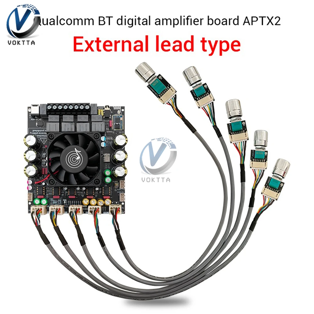 ZK-APTX2 Bluetooth 5.0 Subwoofer Amplifier Board 2*220W+400W 2.1 Channel Audio Stereo Amplifier Board TPA3223 Bass AMP Equalizer