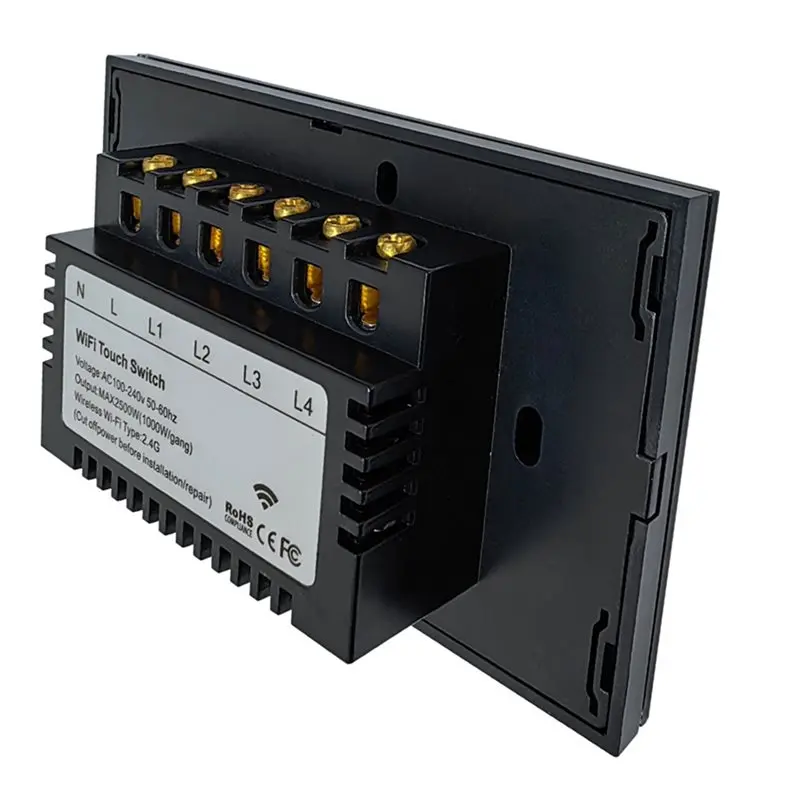 IALJ-interruptores de alimentación táctiles de vidrio, Wifi, interruptor de luz de pared inteligente, control remoto por voz inalámbrico, Tuya, Alexa, Google Home