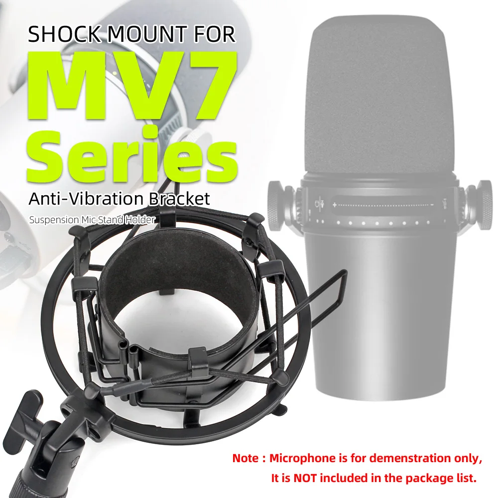 PièCes De Clip De Support De Montage Antichoc Compatibles Avec Shure MV7 Mv7X MV7 + Mv7I Mv 7, Support D'isolation De Microphone Anti-Vibration Spider-image