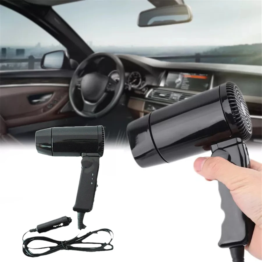 Compact Vehicle Dryer 12V Hair Dryer 12V Car Hair Dryer For Defrosting Hot Cold Blower Car Styling Hair Dryer Compact Design