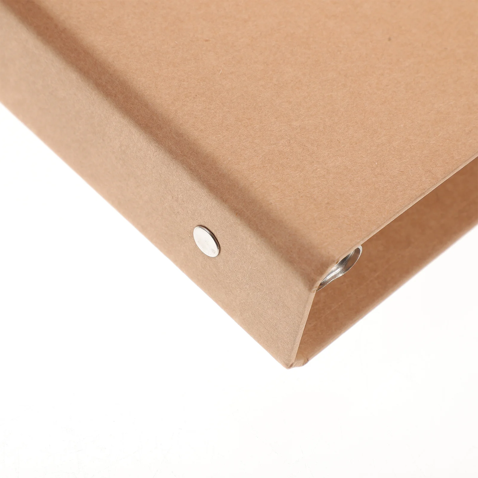 A4 4 Ring Binder Cover Kraft Paper Material Binding Rings for Notebook Scrapbook Journal Planner Organizer Reusable