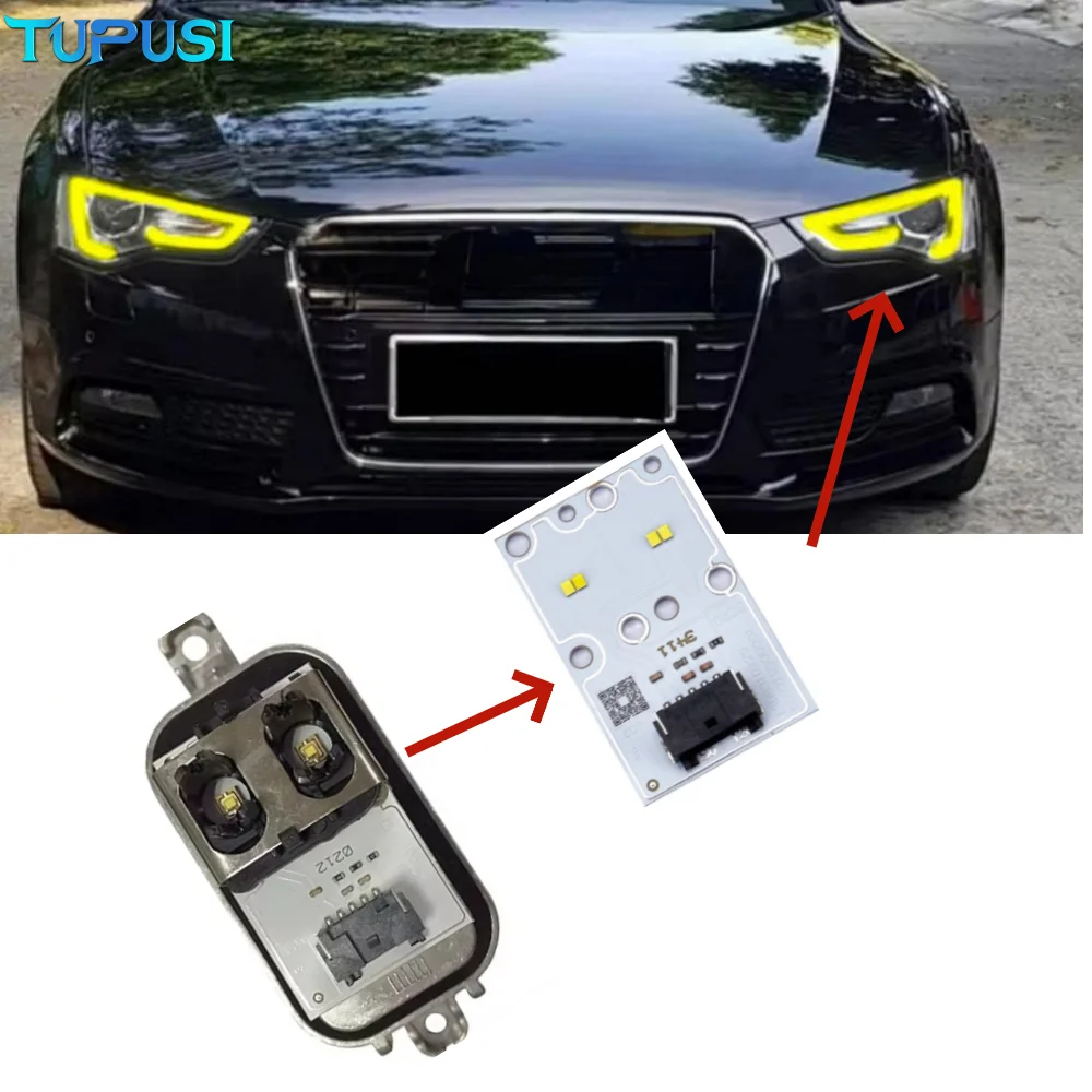 

YELLOW Red Blue For Audi A5 S5 2012-2015 light car headlights DRL chip Ballast chip LED board light source board microchip