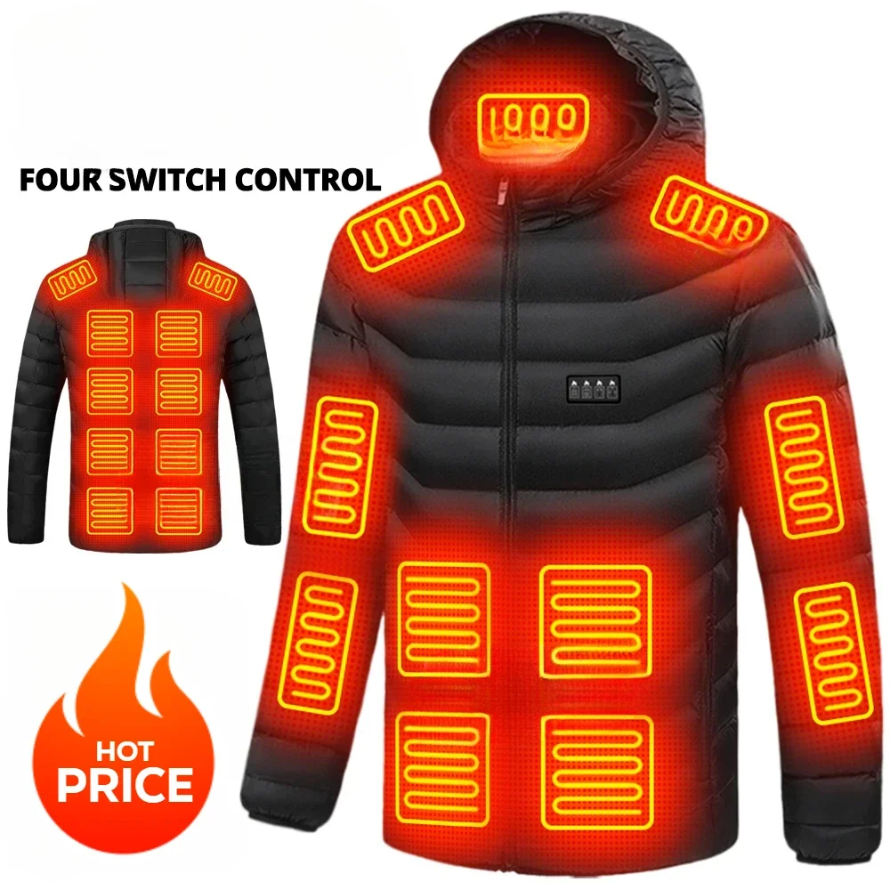 

21 Areas Heated Jacket Winter Men's Women's Motorcycle Jacket USB Electric Heating Jacket Heated Vest Moto Thermal Clothing Coat