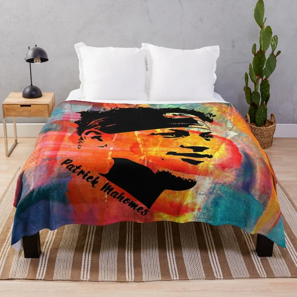 Mahomes Abstract Painting Art Throw Blanket Flannels Sofa Throw Soft Plaid Blankets