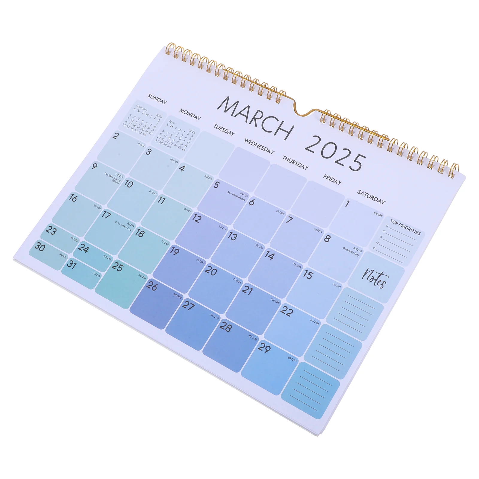 Yearly Planner Calendar Wall Calendar with Tear-Off Pages Spiral Binding for Home Office Dorm Vertical Planner Planning Calendar